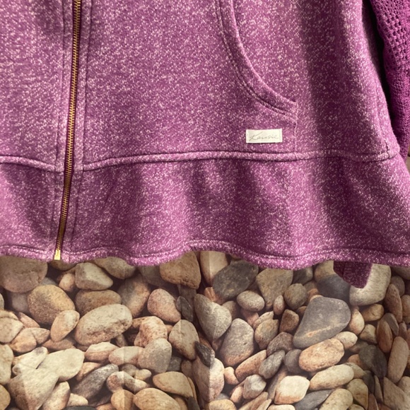 Kenzie - 2 piece lounge/workout set - sz Medium - Purple - lace trim - Picture 6 of 12